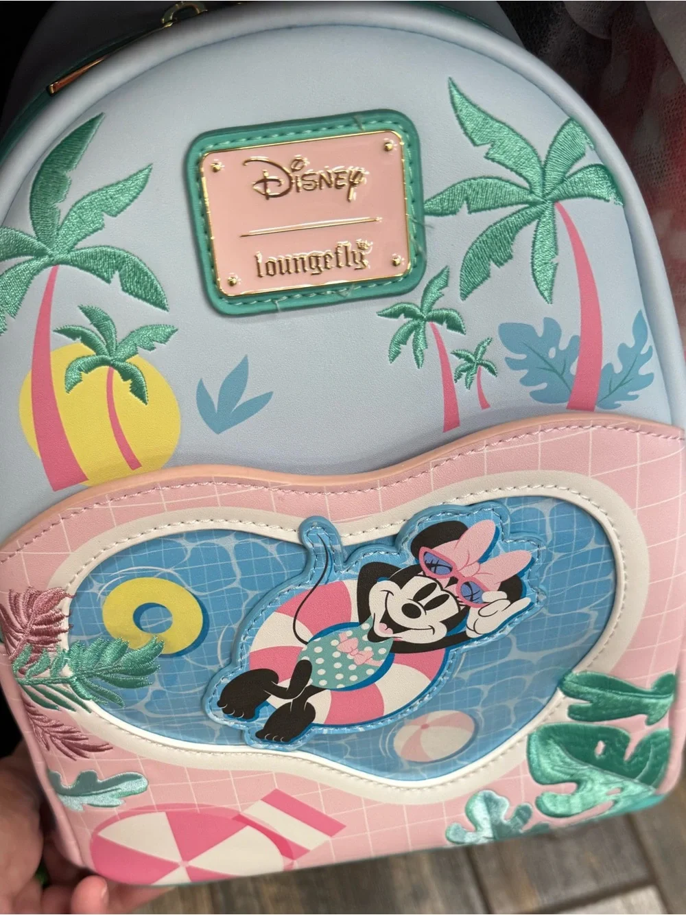 Loungefly Disney Minnie Mouse Vacation Style Poolside  Mini Backpack